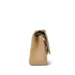 Beige Clair Caviar Quilted Jumbo Classic Flap Silver Hardware - Image 8