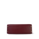 Kelly 32 Rouge H Courchevel Sellier Gold Plated T Circle Stamp - Image 16