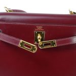 Mini Kelly 20 Rouge H Box Calfskin Gold Plated R Circle Stamp - Image 5