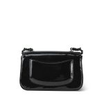 Black Patent Camellia Single Flap Bag Black Hardware - Image 4
