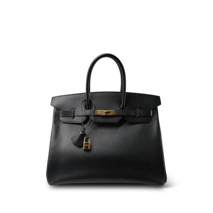 Birkin 35 Black Ardennes Gold Plated [A] Stamp