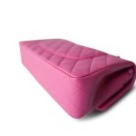 Pink Lambskin Quilted Classic Flap Medium Silver Hardware - Image 11