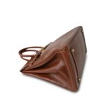 Birkin 35 Noisette Box Calfskin Gold Plated E Square Stamp - Image 15