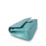 Iridescent Green Lambskin Quilted Classic Flap Medium Light Gold Hardware - Image 5