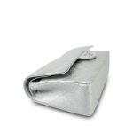 21K Silver Metallic Caviar Quilted Classic Flap Medium Silver Hardware - Image 8