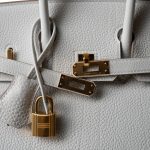 Birkin 25 Gris Pale Togo Gold Plated B Stamp - Image 7