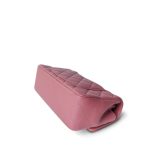 Pink/ Rose Nude Lambskin Quilted Mini Rectangular Flap Silver Hardware - Image 8