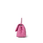 Light Pink Caviar Quilted Lizard Embossed Coco Handle  Small LGHW - Image 3