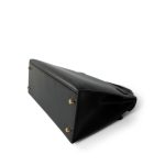 Kelly 28 Sellier Black Box Calfskin Gold Plated Y Circle Stamp - Image 8