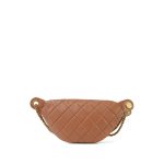 24K Caramel Lambskin Quilted Pearl Crush Waist Bag Aged Gold Hardware - Image 8