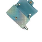 24P Multi Color Pearly Lambskin Quilted Mini Rectangular Flap Light Gold Hardware - Image 11