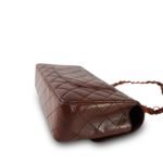 Vintage Brown Lambskin Quilted Single Flap Medium Tortoiseshell Hardware - Image 11