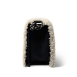 Navy/Cream Shearling Boy Bag Old Medium Ruthenium Hardware - Image 3
