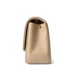 Light Beige Lambskin Quilted Diana Flap Small Gold Hardware - Image 4