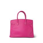 Birkin 30 (Candy Model) Rose Tyrien / Rubis Veau Epsom Leather Palladium Plated P Square Stamp - Image 7