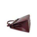 Kelly 28 Rouge H Courchevel Sellier White Stitching Gold Plated F Square Stamp - Image 18