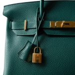 Birkin 30 Malachite Togo Gold Plated T Stamp - Image 2