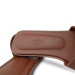 Hermès Box Calfskin Oran Sandals Gold Size 37.5 - Image 9