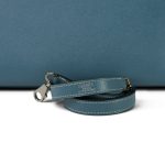 Kelly Sellier 28 Blue Jean Veau Epsom Palladium Plated E Square Stamp - Image 6