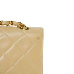 Light Beige Lambskin Quilted Classic Flap Small Gold Hardware - Image 2