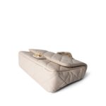 23P Light Beige Lambskin Quilted Funky Town Flap Antique GHW - Image 7