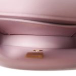 24P Pink Caviar Quilted Sweetheart Mini Flap Aged Gold Hardware - Image 10