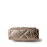 21S Gold Metallic Lambskin Quilted 19 Flap Small MHW - Image 5