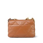 23C Caramel Lambskin Quilted 19 Flap Small Mixed Hardware - Image 4