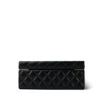 Black Lambskin Quilted Jewelry Box Small Light Gold Hardware - Image 4