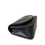 Black Lambskin Quilted Diana Flap Small Gold Hardware - Image 7