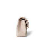 Light Beige/Nude Caviar Quilted Classic Flap Small LGHW - Image 6