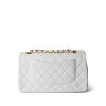 Vintage White Lambskin Quilted Classic Flap Medium GHW - Image 3