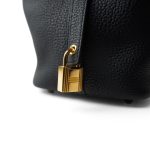 Picotin 18 Lock Bag Noir Taurillon Clemence Gold Plated Z Stamp - Image 7