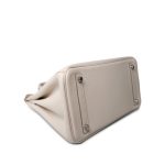 Birkin 30 Craie Togo Palladium Plated C Stamp - Image 11