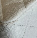 22S White Caviar Quilted Classic Flap Small LGHW - Image 14