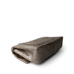 Grey Metallic Python Medium Classic Double Flap - Image 6