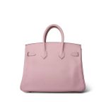 Birkin 25 Rose Sakura Swift Gold Plated T Stamp - Image 4