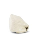 Glittery Ivory Caviar Quilted Mini Square Flap SHW - Image 8