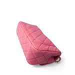 22S Pink Lambskin Quilted Mini Rectangular Pearl Crush Antique Gold Hardware - Image 7