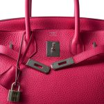 Birkin 30 Rose Mexico Togo Palladium Plated Y Stamp - Image 7