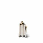White Caviar Quilted Flap Charm Wallet On Chain WOC Gold Hardware - Image 8