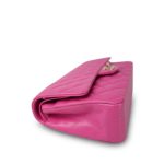 19C Pink Caviar Quilted Classic Flap Medium Light Gold Hardware - Image 4