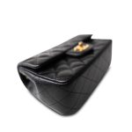 16C Black Caviar Quilted Mini Rectangular Single Flap - Image 6