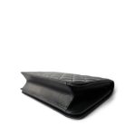Black Lambskin Quilted Full Flap Bag Gold Hardware - Image 6