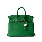 Birkin 25 Bambou Togo Palladium Plated [R] Stamp