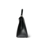 Kelly Sellier 28 Black Box Calfskin Gold Plated V Circle Stamp - Image 15