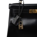 Kelly 28 Black Box Calfskin Gold Plated U Circle Stamp - Image 3