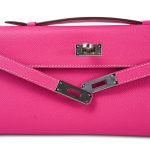 Kelly Cut Clutch Rose Tyrien Epsom Palladium Plated Q Square Stamp - Image 10