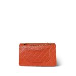 Orange Lambskin Quilted Medium Classic Flap Gold Hardware - Image 3