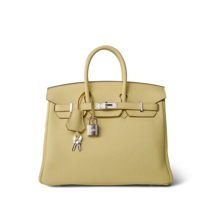 Birkin 25 Jaune Poussin Togo Palladium Plated Z Stamp